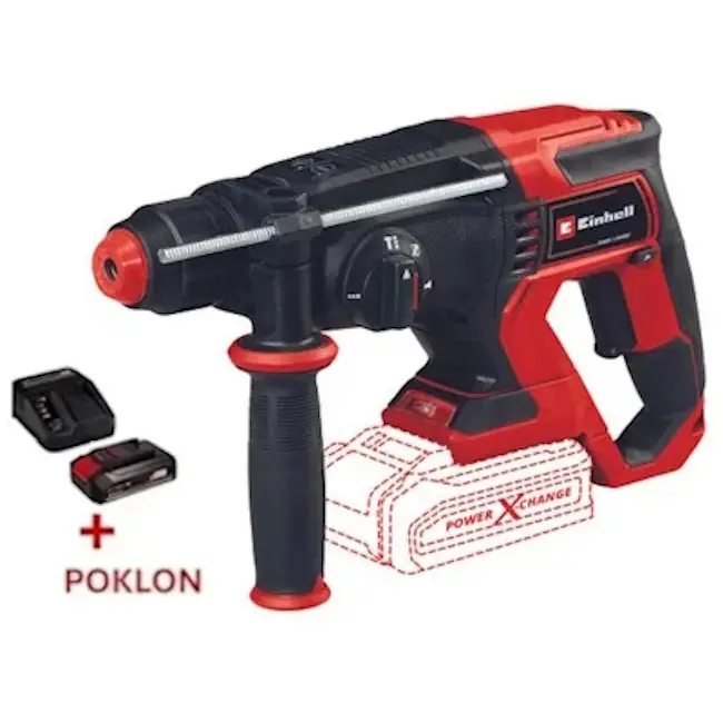 Einhell akumulatorska čekić bušilica TE-HD 18/20 Li 4514260 + POKLON Einhell starter kit Power X-Change 18V 2.5Ah 4512097
