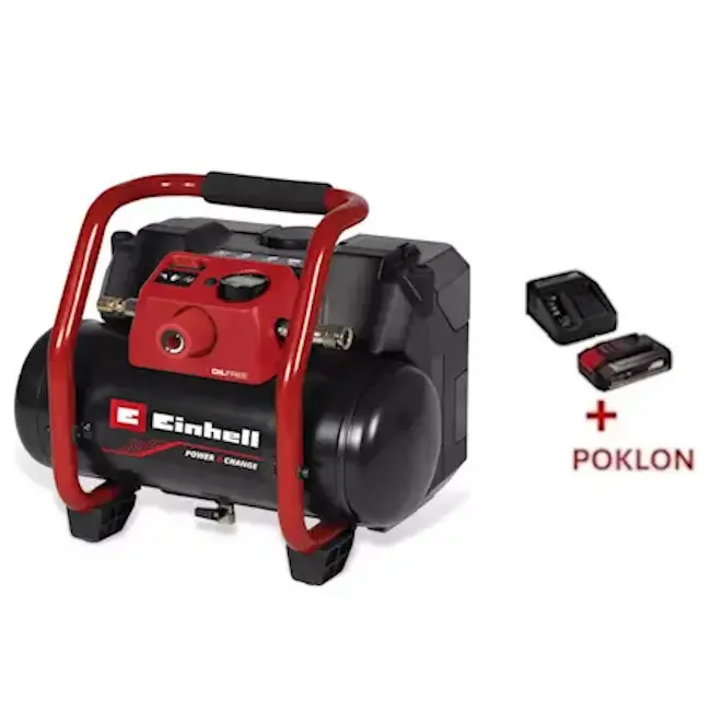 Einhell akumulatorski vazdušni kompresor TE-AC 36/150 Li OF 4020415 + POKLON Einhell starter kit Power X-Change 18V 2.5Ah 4512097 Einhell akumulatorski vazdušni kompresor TE-AC 36/150 Li OF 4020415 + POKLON Einhell starter kit Power X-Change 18V 2.5Ah 4512097