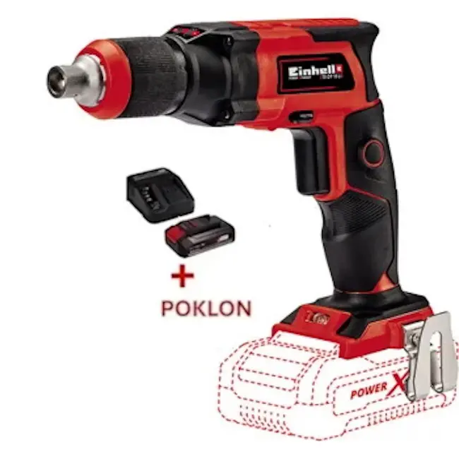 Einhell akumulatorski odvijač Power X-Change TE-DY 18 Li 4259980 + POKLON Einhell starter kit Power X-Change 18V 2.5Ah 4512097 Einhell akumulatorski odvijač Power X-Change TE-DY 18 Li 4259980 + POKLON Einhell starter kit Power X-Change 18V 2.5Ah 4512097