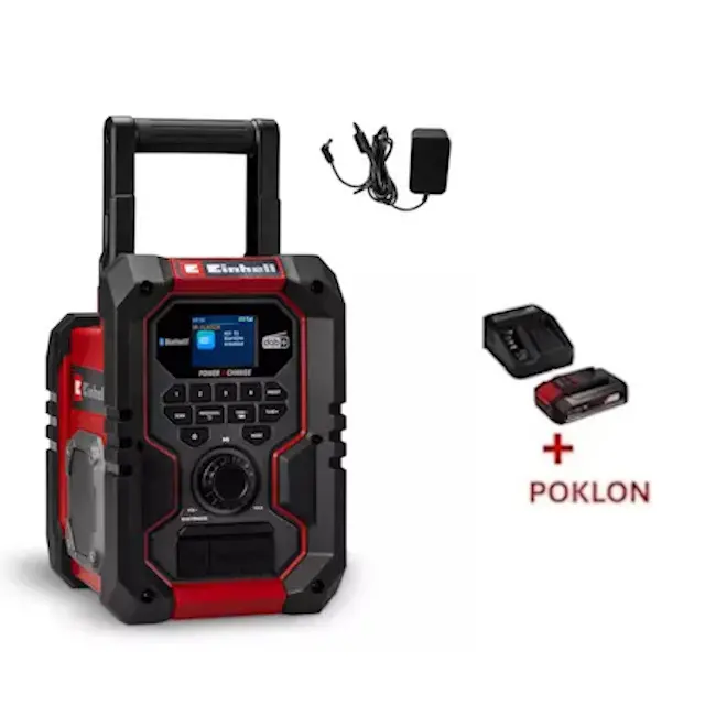 Einhell aku radio TE-CR 18 Li DAB+/FM/BT 3407995 + Poklon Einhell starter kit Power X-Change 18V 2.5Ah Einhell aku radio TE-CR 18 Li DAB+/FM/BT 3407995 + Poklon Einhell starter kit Power X-Change 18V 2.5Ah