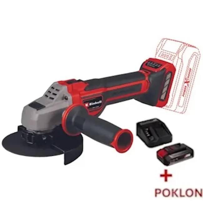 Einhell PROFESSIONAL akumulatorksa brusilica TP-AG 18/125 CE Q Li 4431155 + POKLON Einhell starter kit Power X-Change 18V 2.5Ah 4512097 Einhell PROFESSIONAL akumulatorksa brusilica TP-AG 18/125 CE Q Li 4431155 + POKLON Einhell starter kit Power X-Change 18V 2.5Ah 4512097
