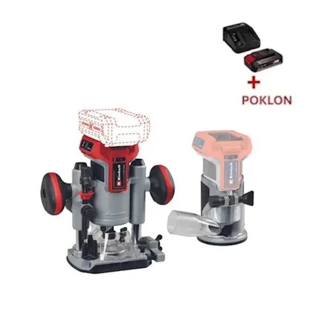 Einhell PROFESSIONAL akumulatorska glodalica set TP-RO 18 Set Li BL 4350410 + POKLON Einhell starter kit Power X-Change 18V 2.5Ah 4512097 Einhell PROFESSIONAL akumulatorska glodalica set TP-RO 18 Set Li BL 4350410 + POKLON Einhell starter kit Power X-Change 18V 2.5Ah 4512097