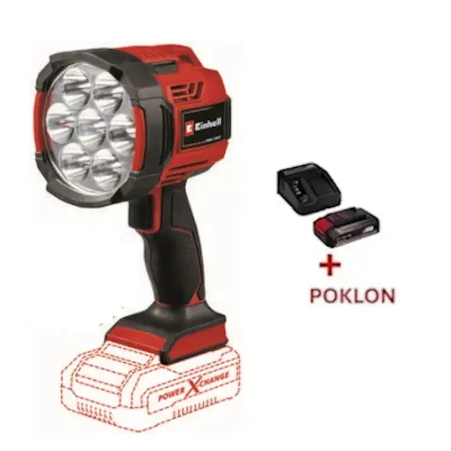 Einhell akumulatorska lampa TE-CL 18/2500 LiAC + POKLON Einhell starter kit Power X-Change 18V 2.5Ah 4512097 Einhell akumulatorska lampa TE-CL 18/2500 LiAC + POKLON Einhell starter kit Power X-Change 18V 2.5Ah 4512097