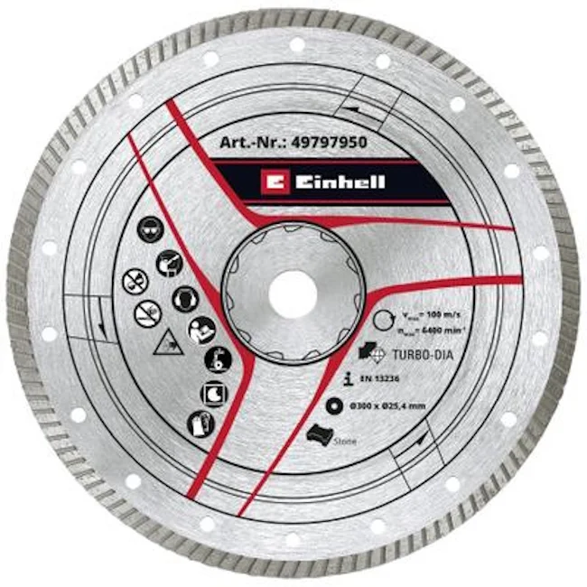 Einhell by KWB dijamantna rezna ploča 300x25.4mm Turbo 49797950 Einhell by KWB dijamantna rezna ploča 300x25.4mm Turbo 49797950