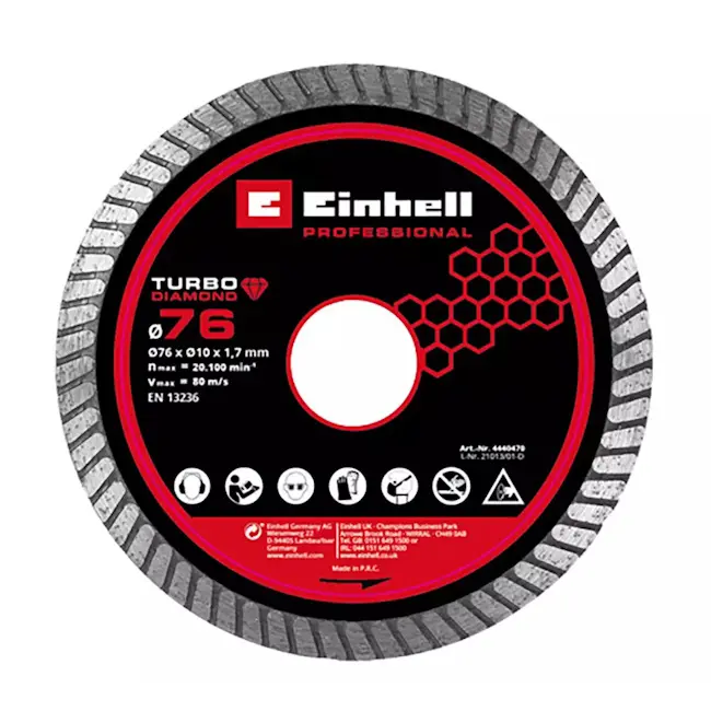 Einhell dijamantski rezni disk Ø76mm za TP-CO 18/76 4440470 Einhell dijamantski rezni disk Ø76mm za TP-CO 18/76 4440470