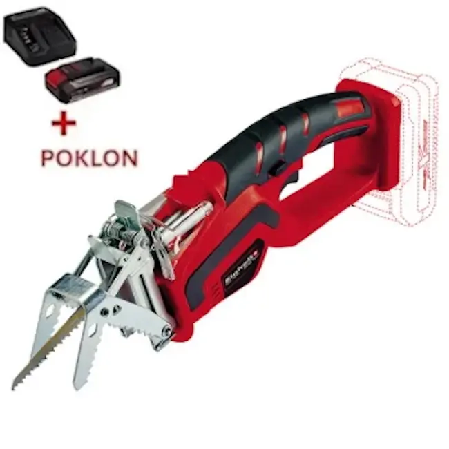 Einhell akumulatorska testera za orezivanje Power X-Change GE-GS 18 Li 3408220 + Poklon Einhell starter kit Power X-Change 18V 2.5Ah