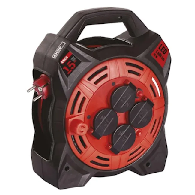 Emos motalica sa LED lampom i četiri utičnice 15m P08215 Emos motalica sa LED lampom i četiri utičnice 15m P08215