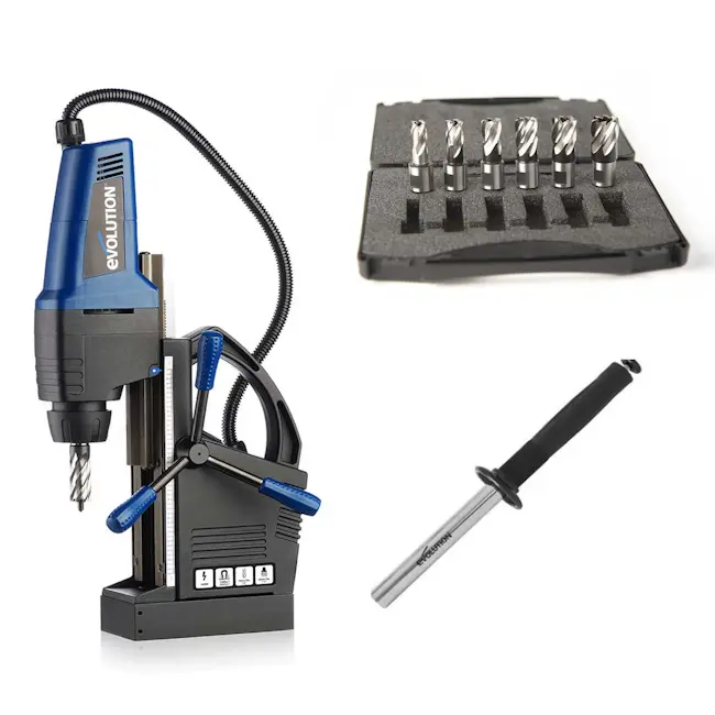 Evolution magnetna bušilica 42mm 1200W EVO42 + POKLON set frezera + magnetni skupljač opiljaka EVO-CYCLONE u koferu 095-0004A Evolution magnetna bušilica 42mm 1200W EVO42 + POKLON set frezera + magnetni skupljač opiljaka EVO-CYCLONE u koferu 095-0004A