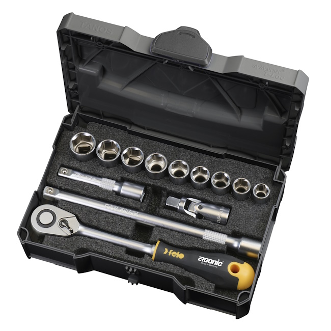 Felo set alata Ergonic sa dugačkom čegrtaljkom 1/2 Felo set alata Ergonic sa dugačkom čegrtaljkom 1/2