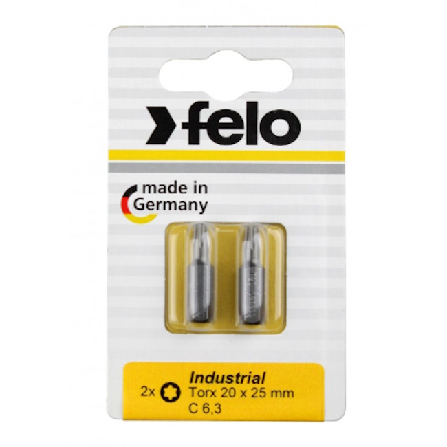 Felo set bitova Industrial TORX TX20 x 25 2/1 02620036 Felo set bitova Industrial TORX TX20 x 25 2/1 02620036