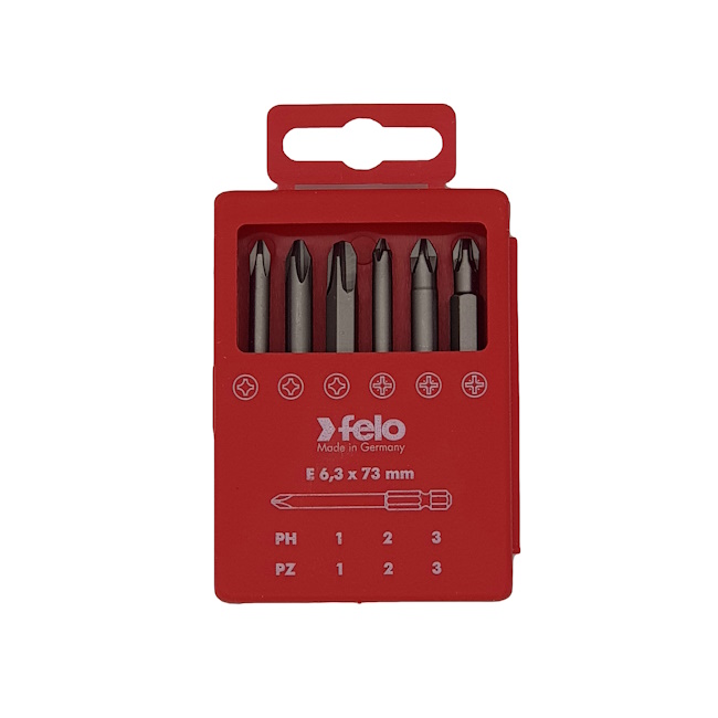 Felo set bitova Industrial Bit-box Profi 73mm PH/PZ 6/1 03291716 Felo set bitova Industrial Bit-box Profi 73mm PH/PZ 6/1 03291716