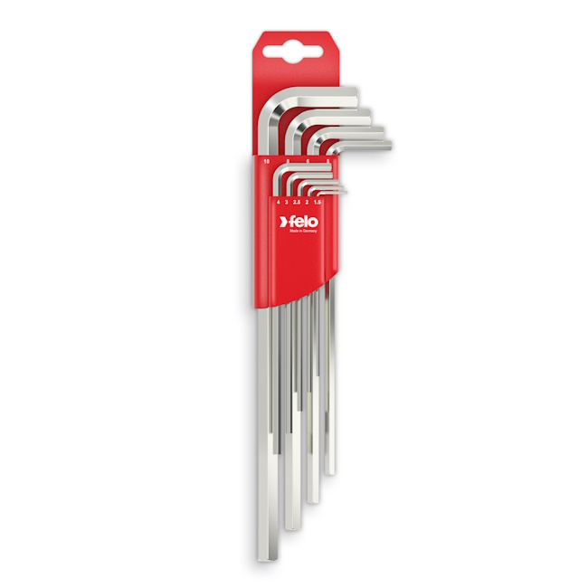 Felo set dugih šestougaonih L-ključeva HEX 1.5-10.0mm 9/1 34600911 Felo set dugih šestougaonih L-ključeva HEX 1.5-10.0mm 9/1 34600911