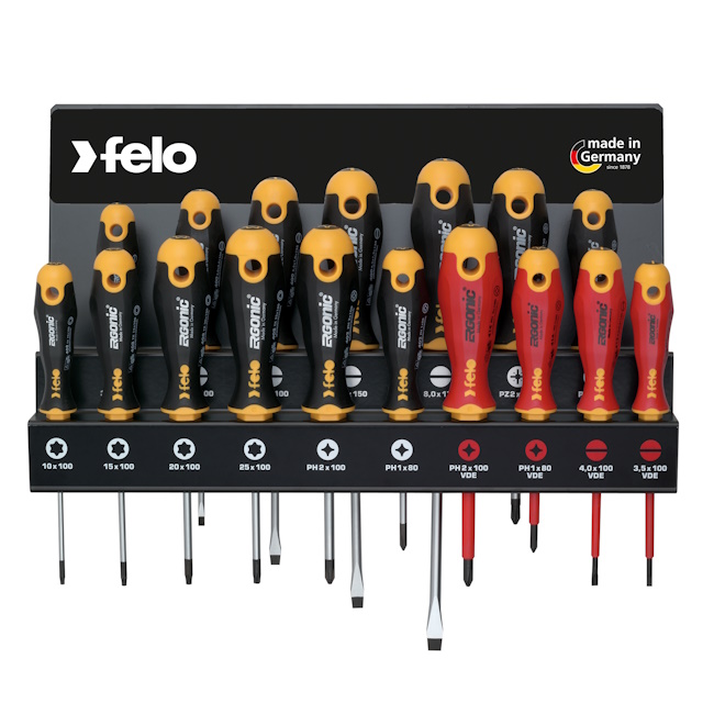 Felo set šrafcigera Ergonic sa VDE šrafcigerima SL/PH/PZ/TX 17/1 40091743