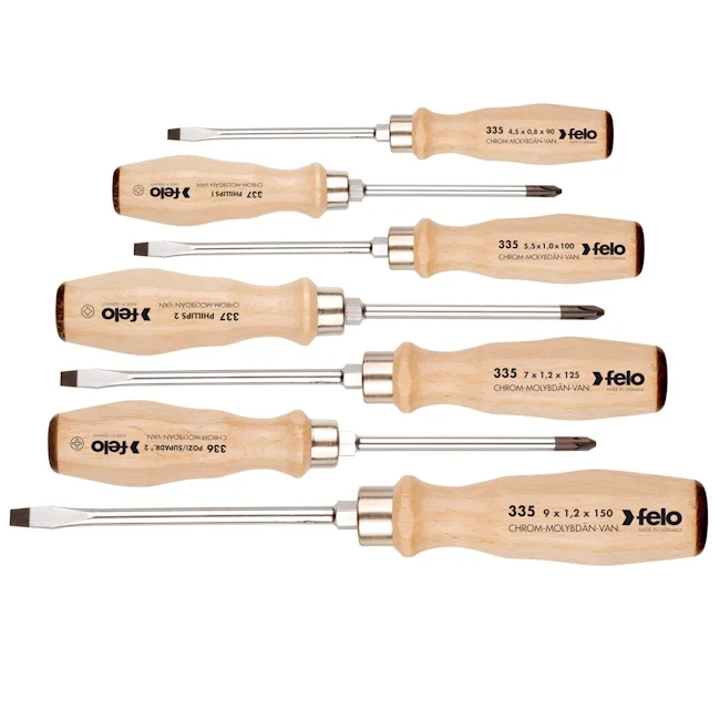 Felo set udarnih šrafcigera sa drvenom drškom SL/PH/PZ 7/1 33597198 Felo set udarnih šrafcigera sa drvenom drškom SL/PH/PZ 7/1 33597198