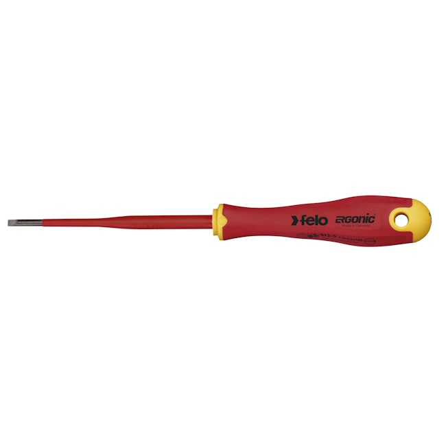 Felo šrafciger Ergonic VDE E-Slim slot 3.5x100 41393590 Felo šrafciger Ergonic VDE E-Slim slot 3.5x100 41393590