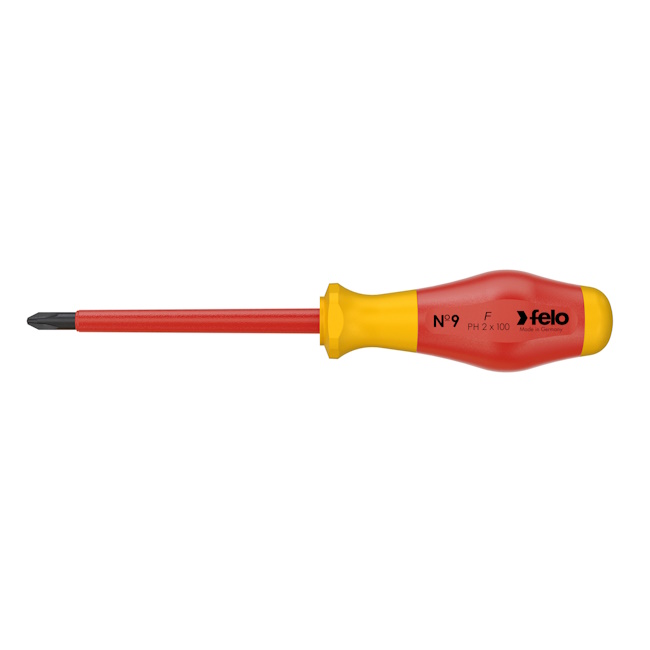 Felo šrafciger No.9 VDE Phillips PH2x100 91420390 Felo šrafciger No.9 VDE Phillips PH2x100 91420390