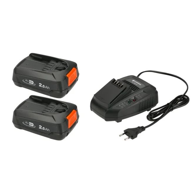 Gardena punjač za baterije + 2 baterije SET 18V 2,5AH P4A GA 14907-20