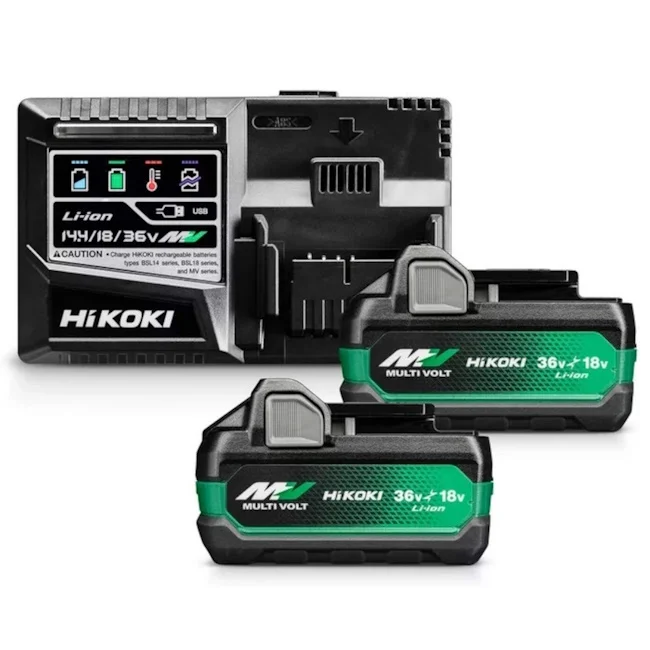Hikoki set 2 x baterija (36V/2.50Ah) 18V/5.0Ah) i super brzi punjač UC18YSL3-WHZ