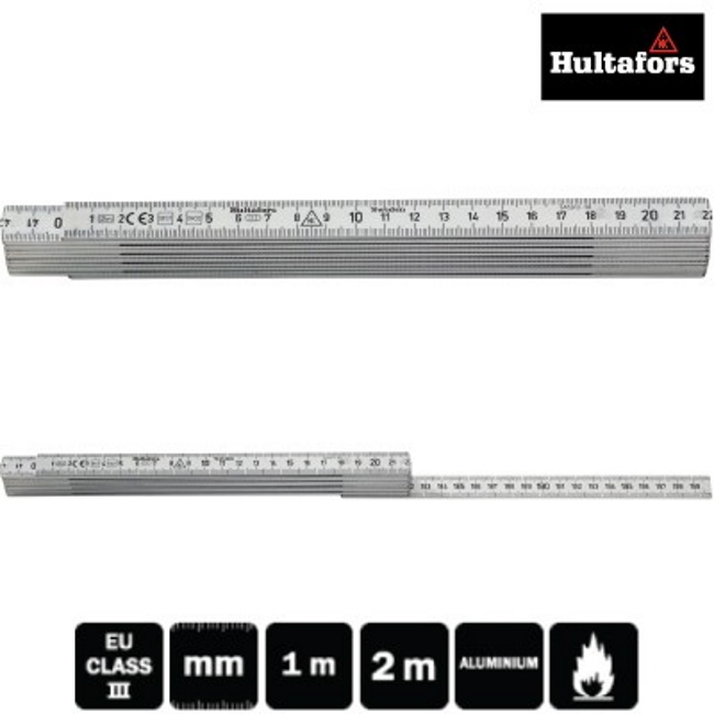 Hultafors aluminijumski preklopni metar A59 2m SN150003 Hultafors aluminijumski preklopni metar A59 2m SN150003