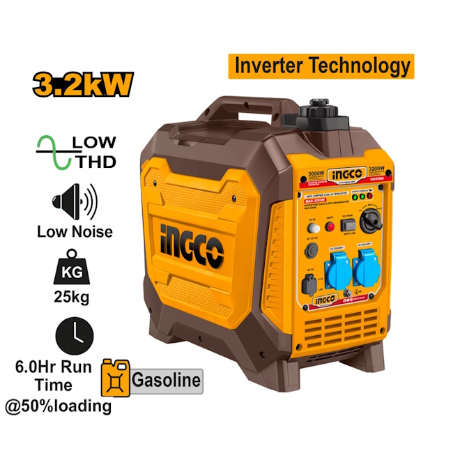 Ingco inverterski bešumni agregat (generator) 3.2kW GEI35006 Ingco inverterski bešumni agregat (generator) 3.2kW GEI35006