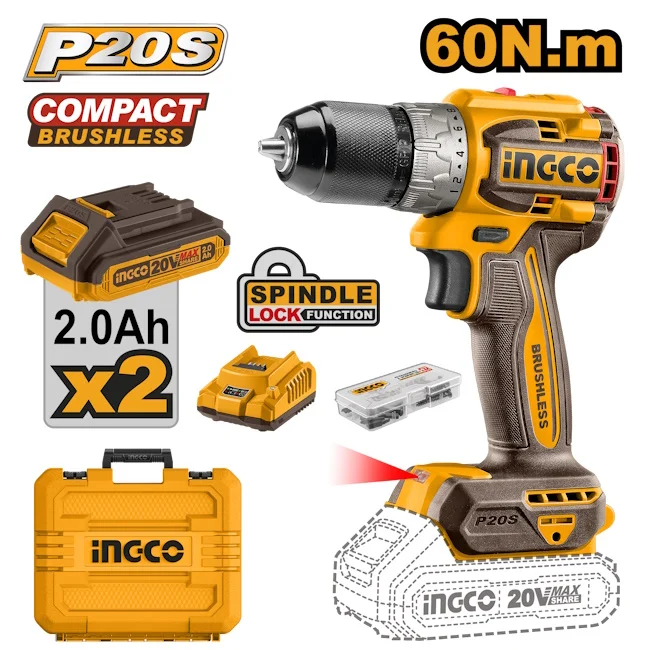 Ingco aku bušilica 20V 60Nm CDLI20602 Ingco aku bušilica 20V 60Nm CDLI20602