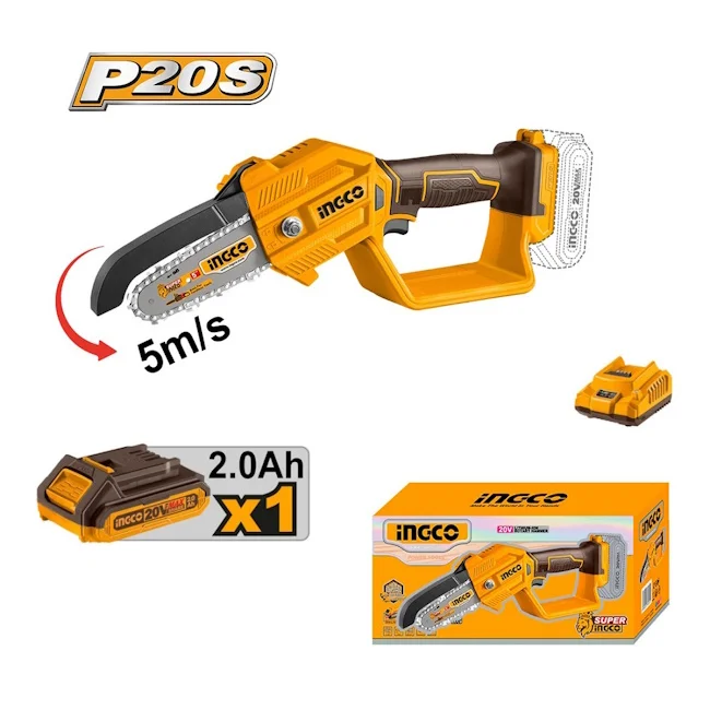 Ingco aku mini lančana testera 1x2.0Ah CGSLI20581 Ingco aku mini lančana testera 1x2.0Ah CGSLI20581