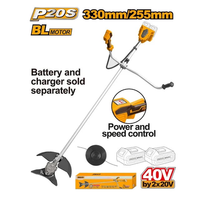 Ingco akumulatorski trimer za travu 40V Solo CSTLI20018 Ingco akumulatorski trimer za travu 40V Solo CSTLI20018