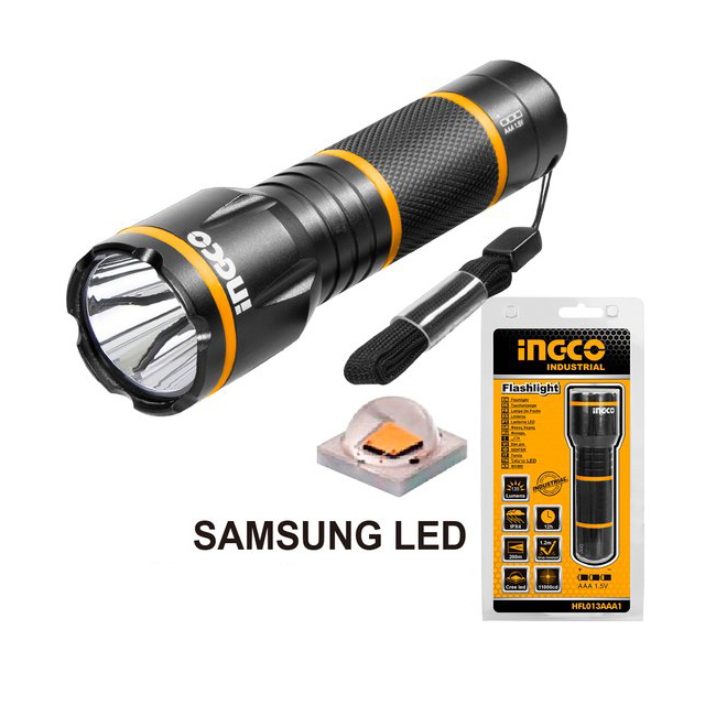 Ingco baterijska lampa 200 lum HFL013AAA1