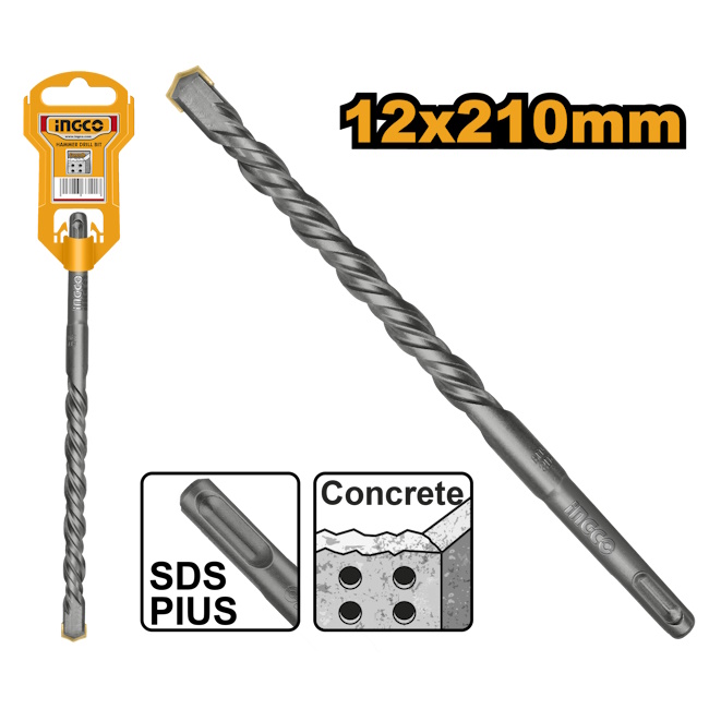 Ingco SDS+ burgija za beton 12x210mm DBH1211202 Ingco SDS+ burgija za beton 12x210mm DBH1211202
