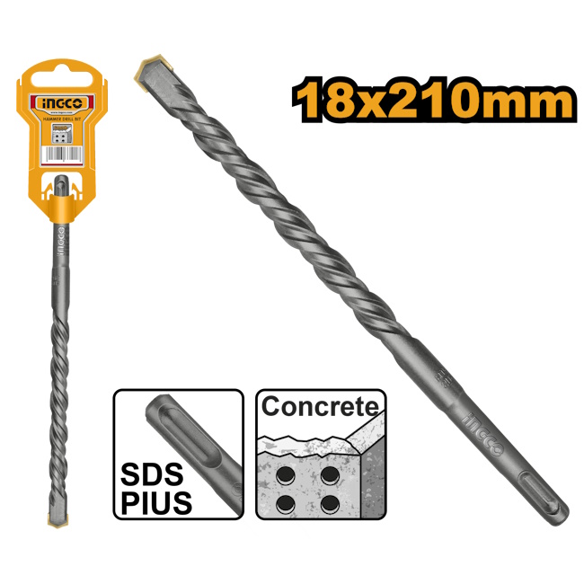 Ingco SDS+ burgija za beton 18x210mm DBH1211801 Ingco SDS+ burgija za beton 18x210mm DBH1211801