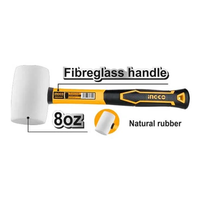 Ingco čekić gumeni 220g HRUH8308 Ingco čekić gumeni 220g HRUH8308
