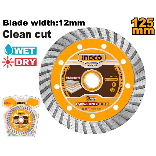 Ingco turbo dijamantski rezni disk 125mm DMD031251 Ingco turbo dijamantski rezni disk 125mm DMD031251