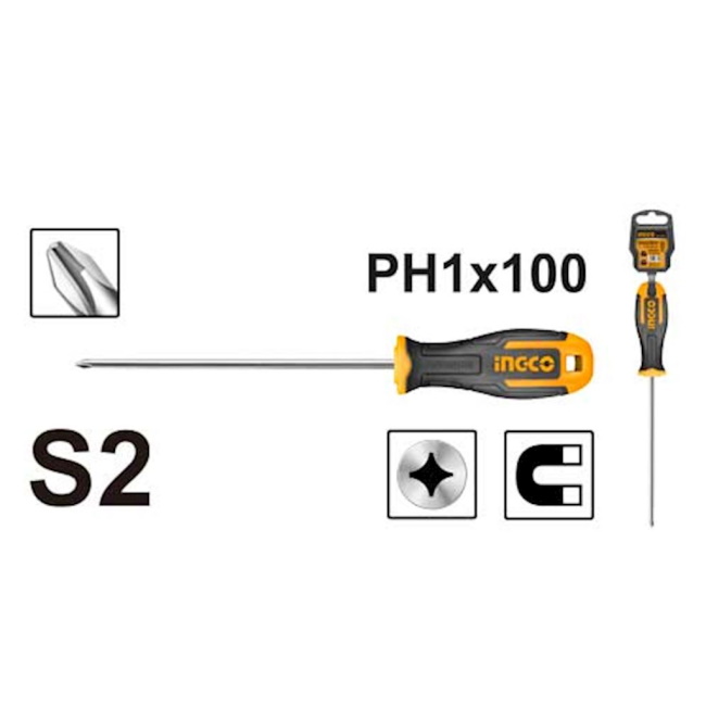 Ingco odvijač Phillips PH1x100 HS68PH1100 