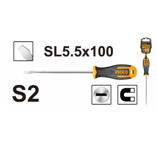 Ingco odvijač ravni 5.5x100mm HS685100