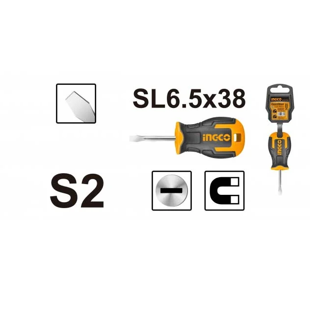 Ingco odvijač ravni 6.5x38mm HS686038 Ingco odvijač ravni 6.5x38mm HS686038
