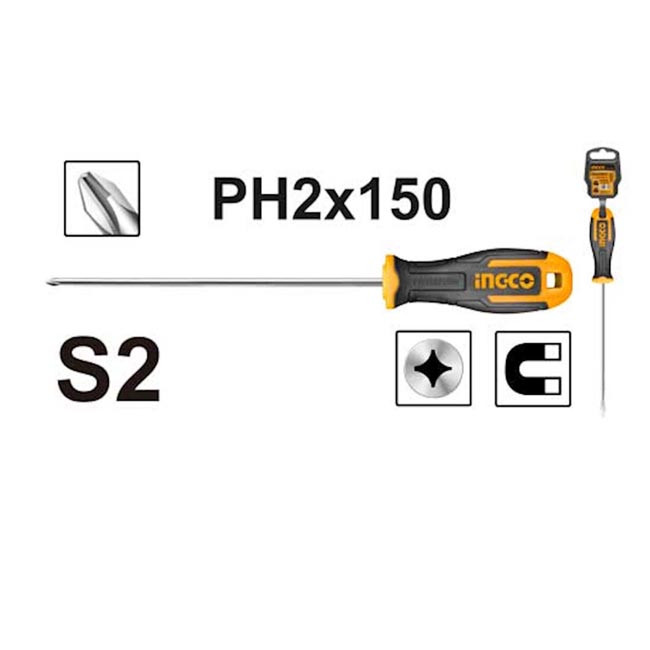 Ingco odvijač Phillips PH 2x150mm HS68PH2150