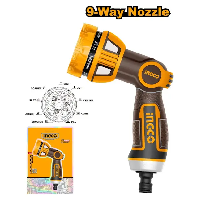 Ingco pištolj za prskanje / 9 režima rada INDUSTRIAL HWSG6091 Ingco pištolj za prskanje / 9 režima rada INDUSTRIAL HWSG6091