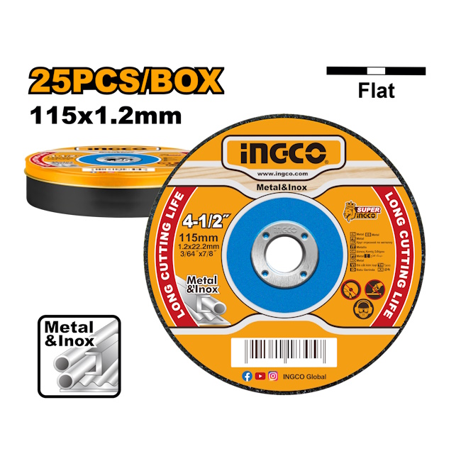 Ingco rezna ploča za metal/inox 115x1.2mm set 25/1 MCD1211525 Ingco rezna ploča za metal/inox 115x1.2mm set 25/1 MCD1211525
