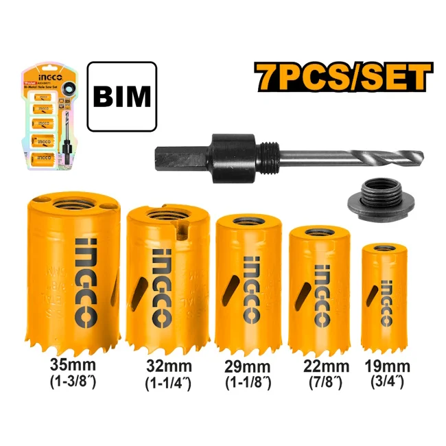 Ingco set kruna za metal 19-35mm 7/1 AKH0071 Ingco set kruna za metal 19-35mm 7/1 AKH0071