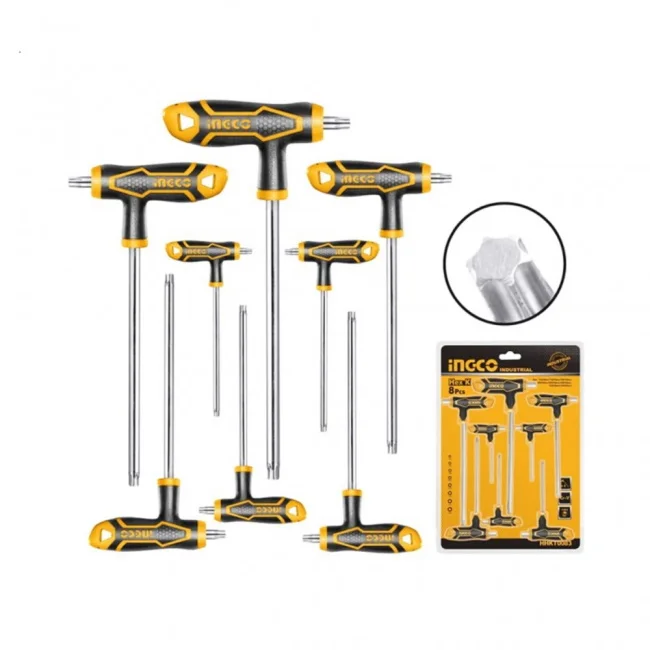 Ingco set torex ključeva sa T ručkom 8/1 HHKT8083 Ingco set torex ključeva sa T ručkom 8/1 HHKT8083