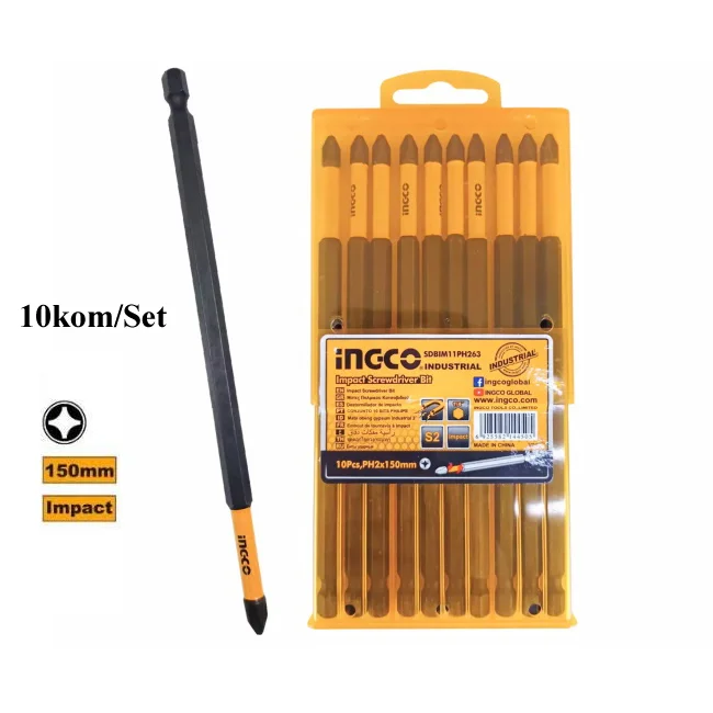 Ingco set bitova udarni odvijački 10/1 SDBIM11PH263 Ingco set bitova udarni odvijački 10/1 SDBIM11PH263