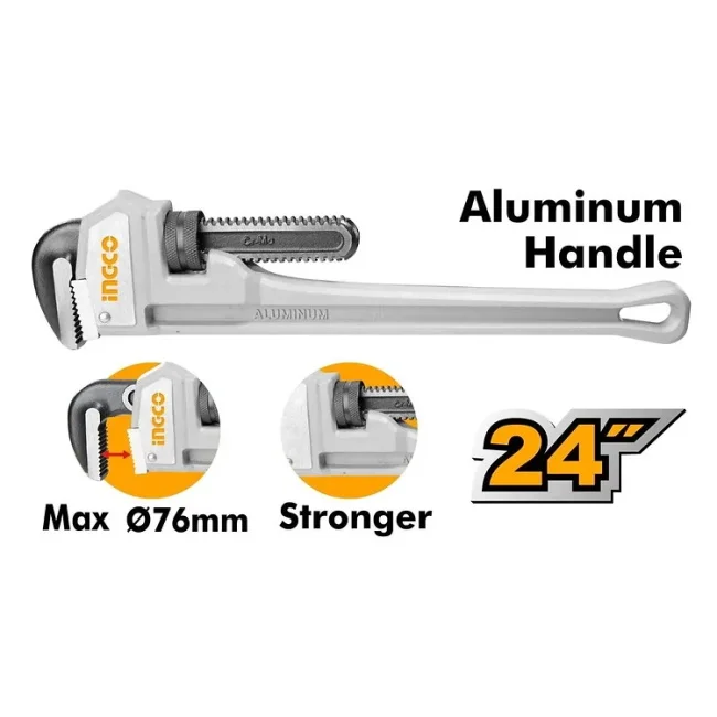 Ingco ključ za cevi aluminijumski 600mm HALPW0124  Ingco ključ za cevi aluminijumski 600mm HALPW0124