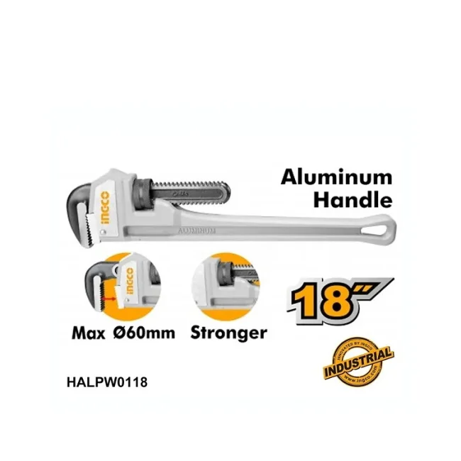 Ingco ključ za cevi aluminijumski 450mm HALPW0118  Ingco ključ za cevi aluminijumski 450mm HALPW0118