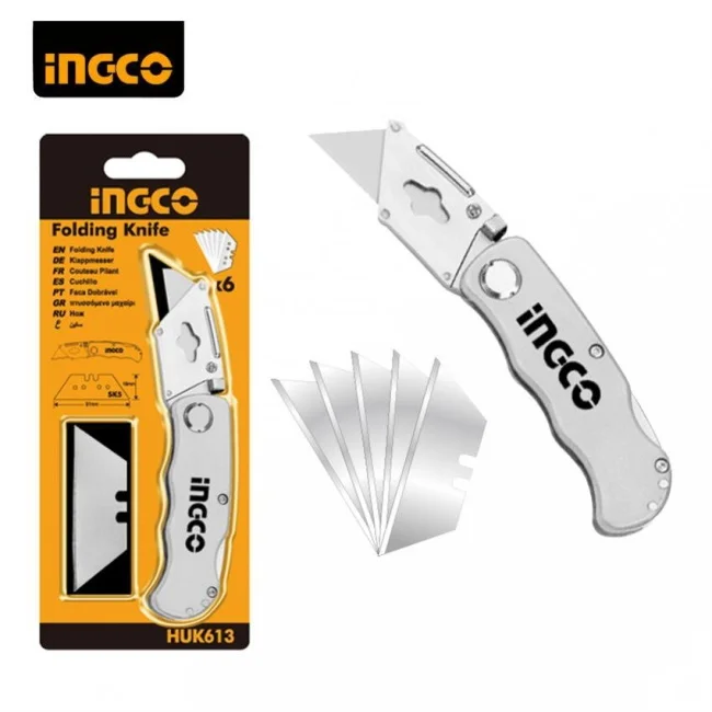 Ingco skalpel sklopivi  trapezni 61x19mm HUK6138 Ingco skalpel sklopivi  trapezni 61x19mm HUK6138