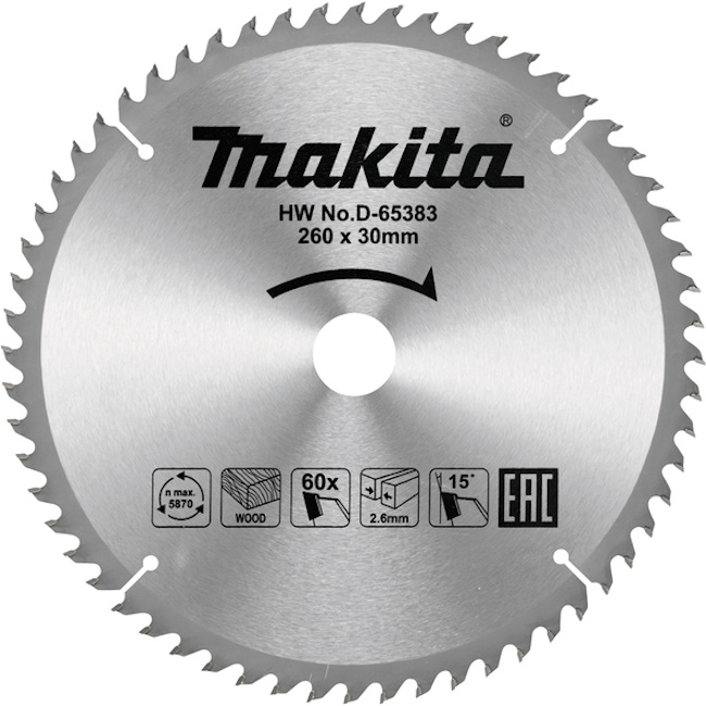 Makita list za cirkular za drvo 260mm D-65383