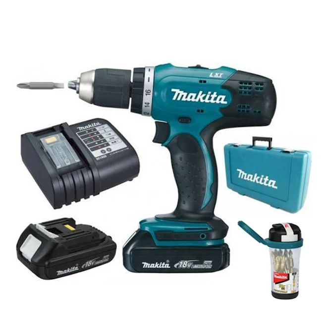 Makita akumulatorska bušilica-odvijač + Bits nastavak 10/1 Gold B-52928 DDF453SYE