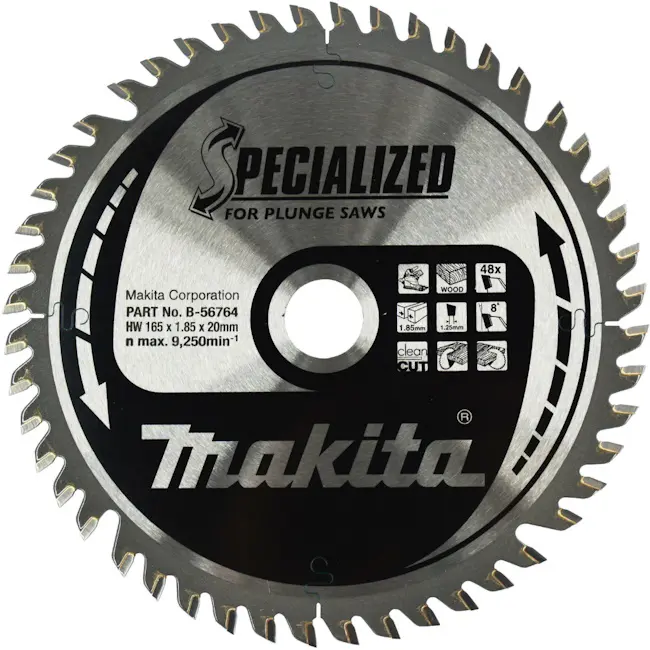 Makita T.C.T list testere sa tvrdim metalnim (karbidnim) zupcima za SP600D 165x20mmx48T B-56764 Makita T.C.T list testere sa tvrdim metalnim (karbidnim) zupcima za SP600D 165x20mmx48T B-56764