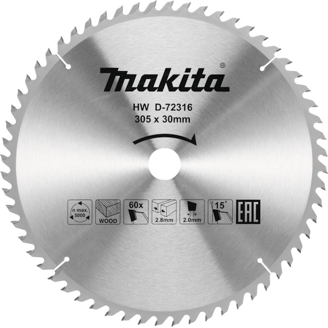 Makita T.C.T list testere 305mm D-72316 Makita T.C.T list testere 305mm D-72316