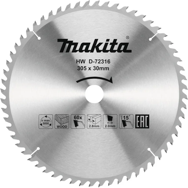 Makita T.C.T list testere 305mm D-72316 Makita T.C.T list testere 305mm D-72316