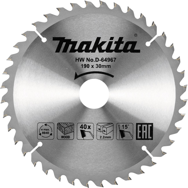 Makita list za crikular za drvo 190mm D-64967